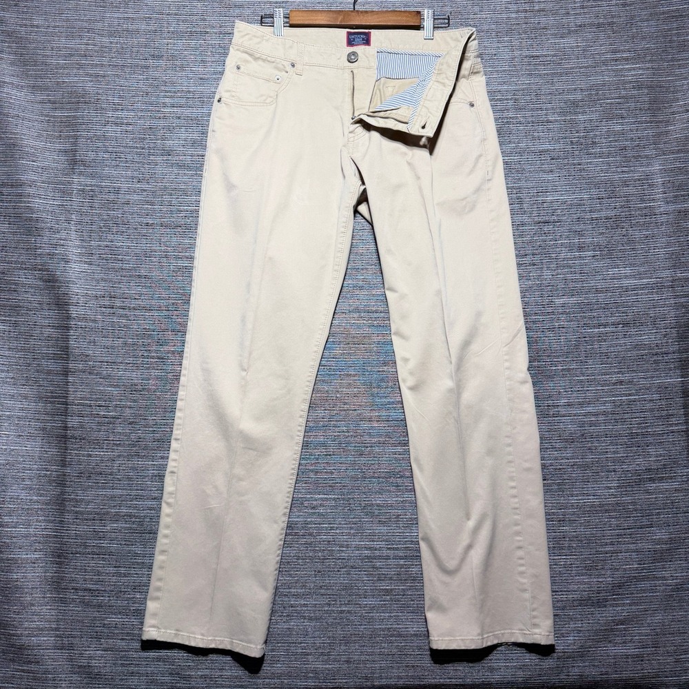 UNTUCKit Pants Men 32x32 Tan Don Santiago Relaxed Fit Stretch Chino Khaki 40292